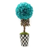 MacKenzie-Childs Aqua Topiary Drop In - Large