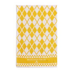 Discount MacKenzie-Childs Argyle Dish Towels - Yellow - Set Of 3