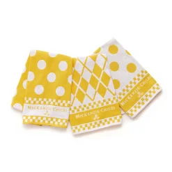 Discount MacKenzie-Childs Argyle Dish Towels - Yellow - Set Of 3