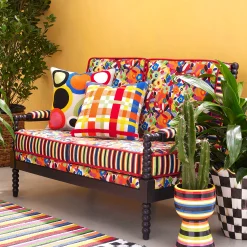 MacKenzie-Childs Avant Garden Outdoor Striped Rug - 5' X 8'