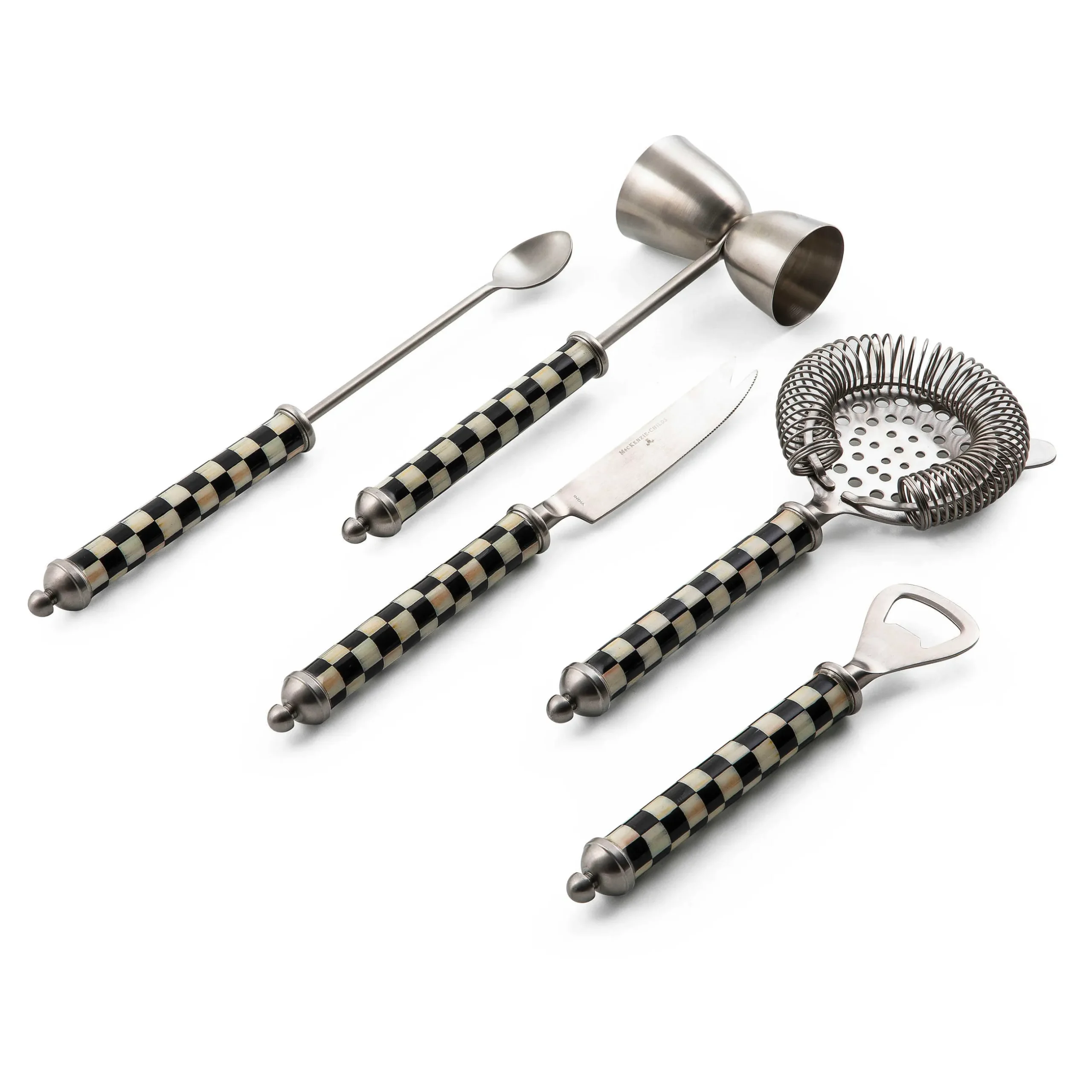 Online MacKenzie-Childs 3260 Bar Tool Set - Courtly Check