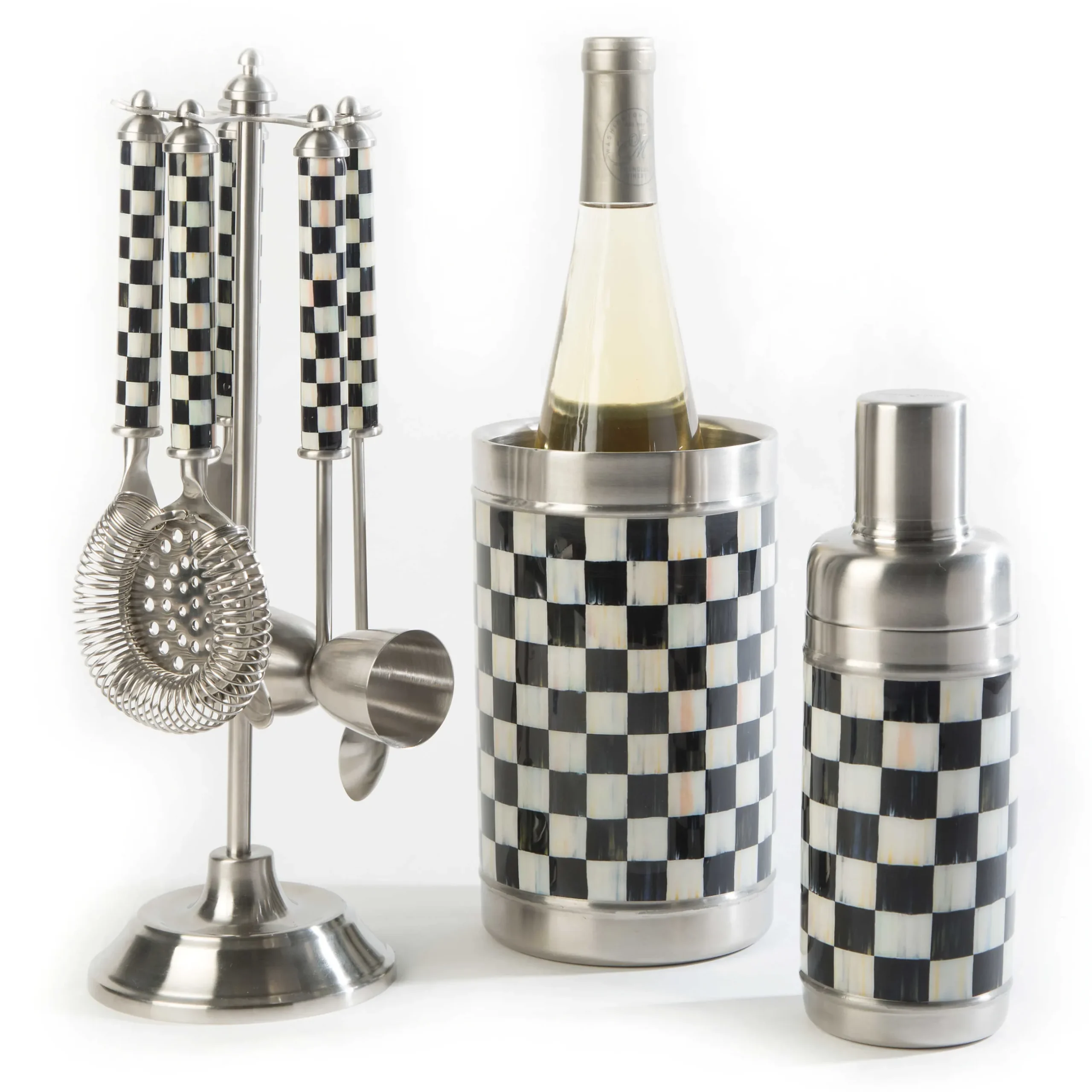 Online MacKenzie-Childs 3260 Bar Tool Set - Courtly Check