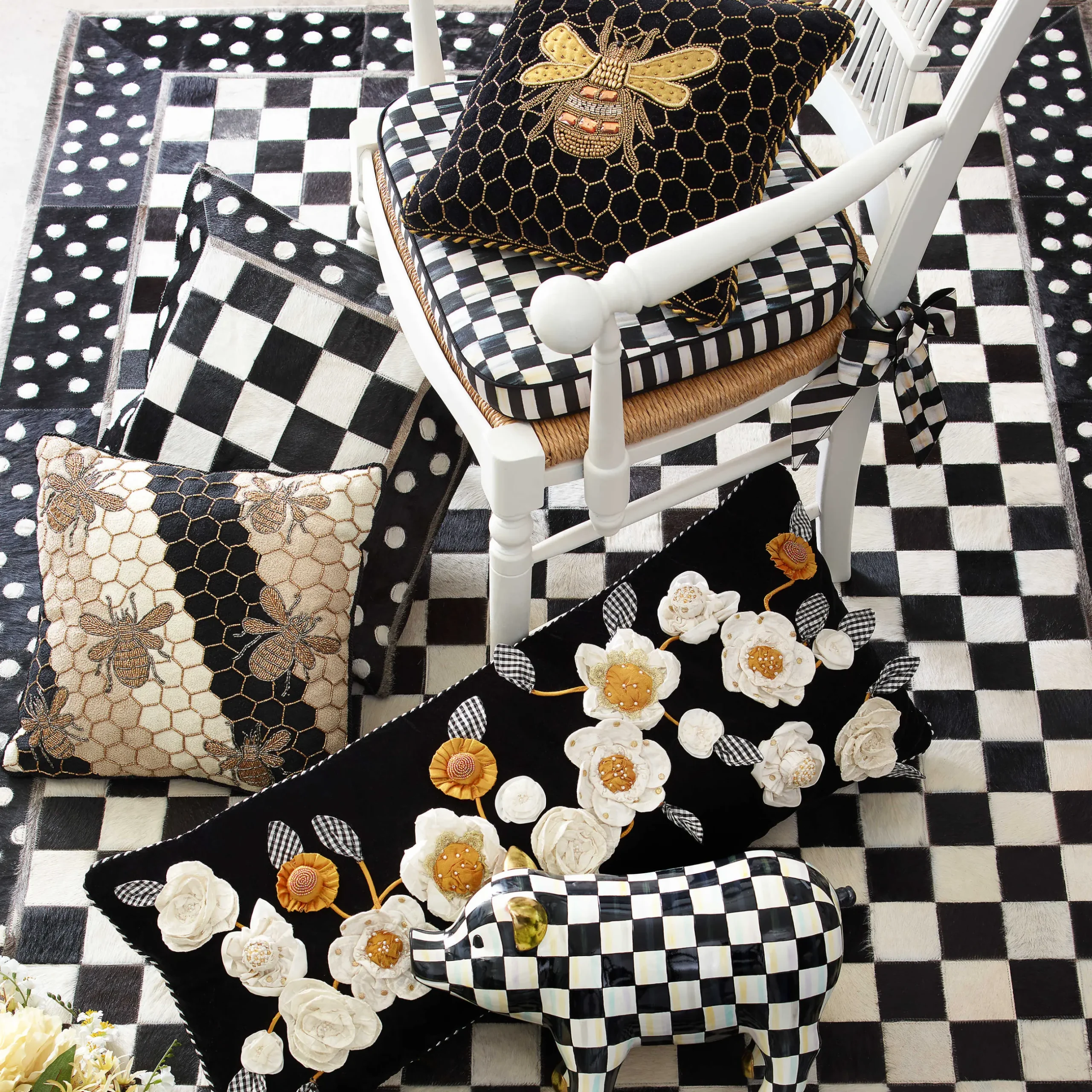 Clearance MacKenzie-Childs Beekeeper Pillow