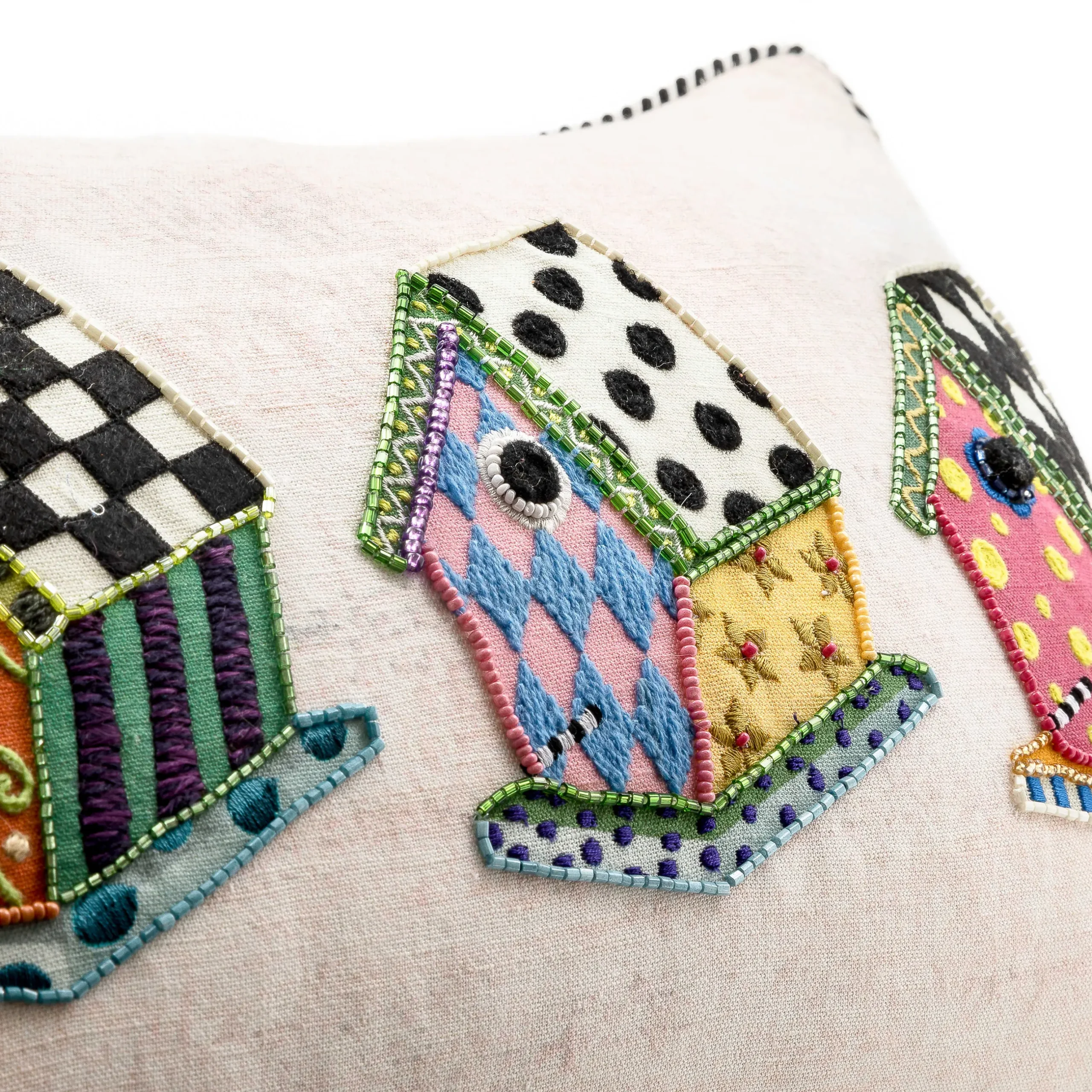 MacKenzie-Childs Bird House Lumbar Pillow