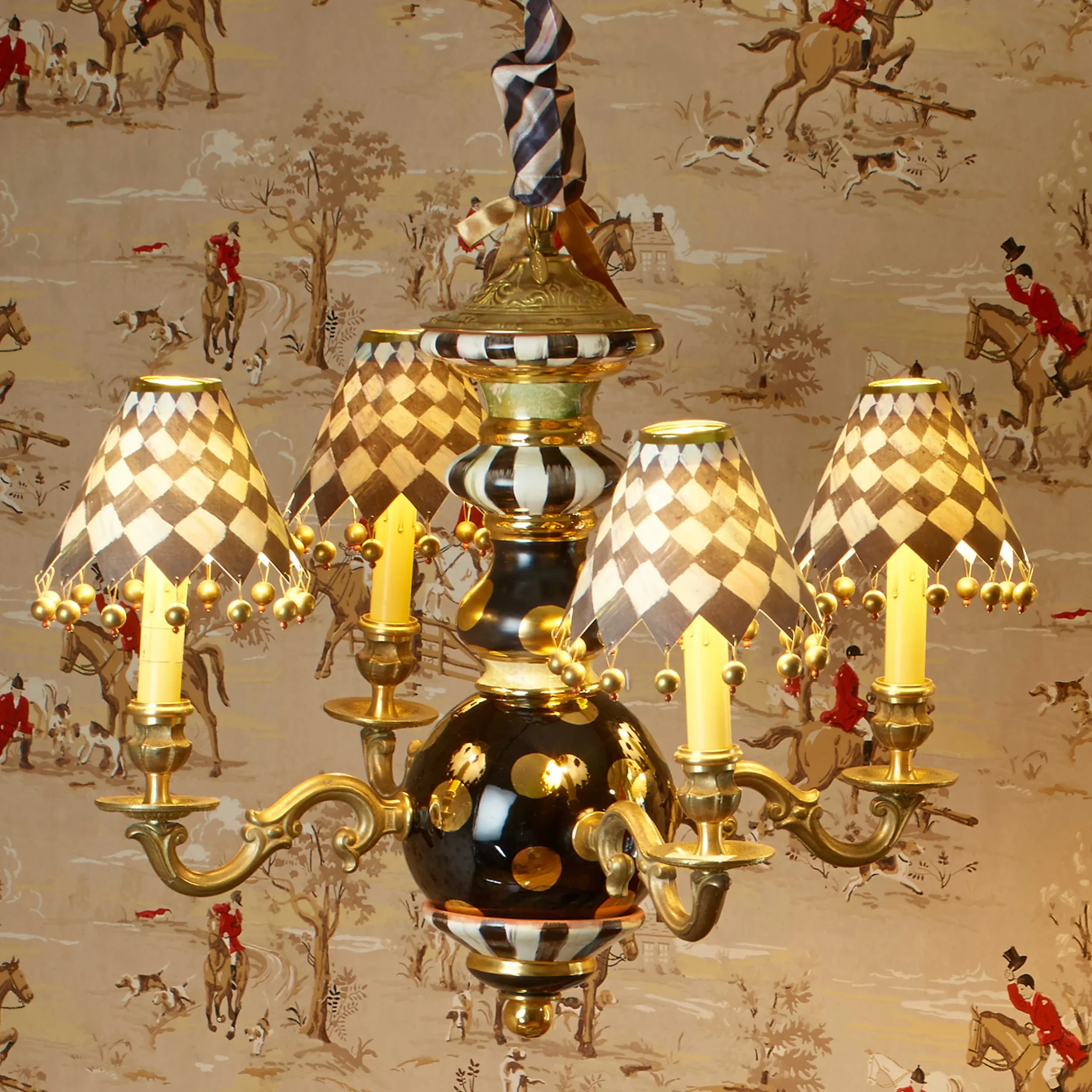 Discount MacKenzie-Childs Black Tie Chandelier