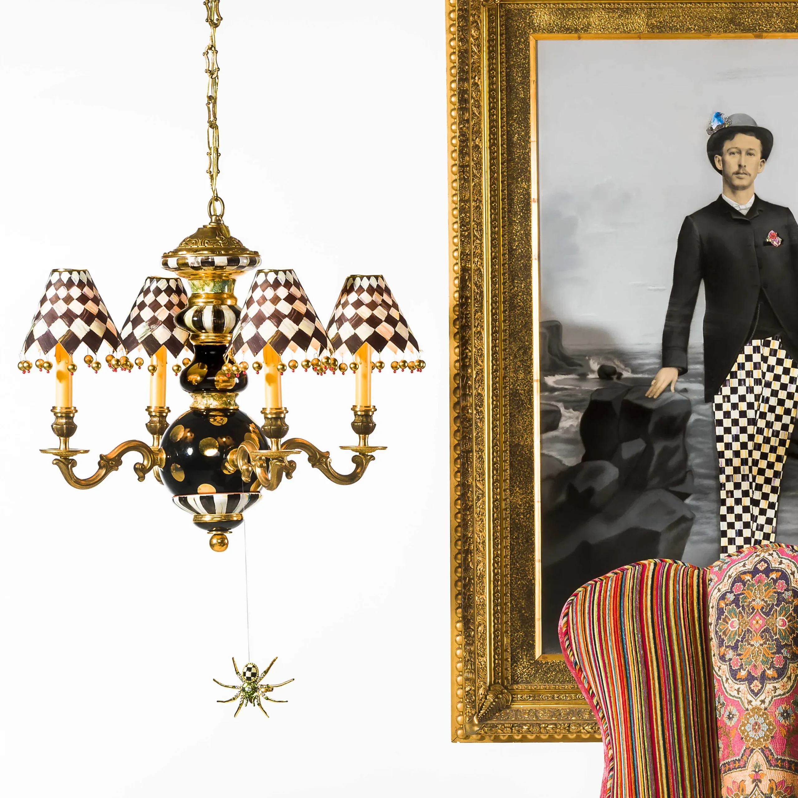 Discount MacKenzie-Childs Black Tie Chandelier