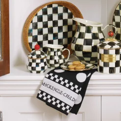 Clearance MacKenzie-Childs Black & White Dot Dish Towels - Set Of 3