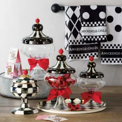 Clearance MacKenzie-Childs Black & White Dot Dish Towels - Set Of 3