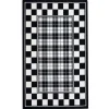 Hot MacKenzie-Childs Black & White Tartan Rug - 3' X 4'11"