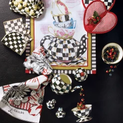 Clearance MacKenzie-Childs Black & White Zig Zag Dish Towels - Set Of 3
