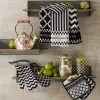Sale MacKenzie-Childs Black & White Zig Zag Oven Mitts - Set Of 2