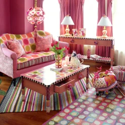 Sale MacKenzie-Childs Bleeding Hearts Footstool