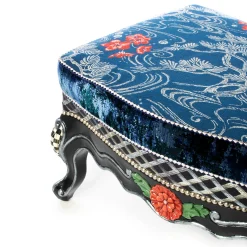 Outlet MacKenzie-Childs Bluetopia Ottoman