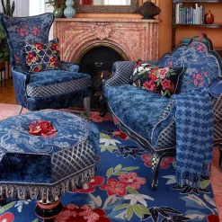 Clearance MacKenzie-Childs Bluetopia Wing Chair