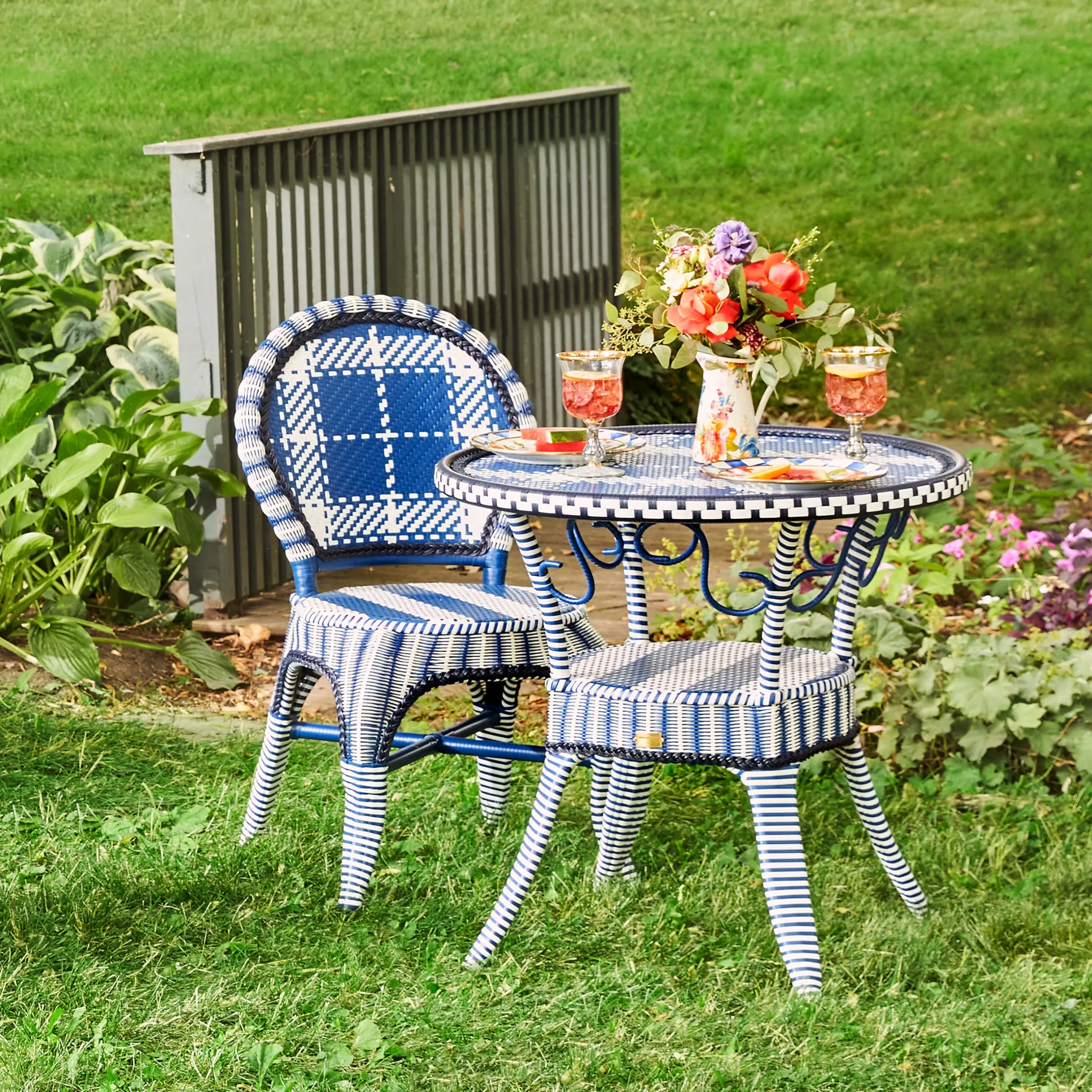 Outlet MacKenzie-Childs Boathouse Outdoor Cafe Chair