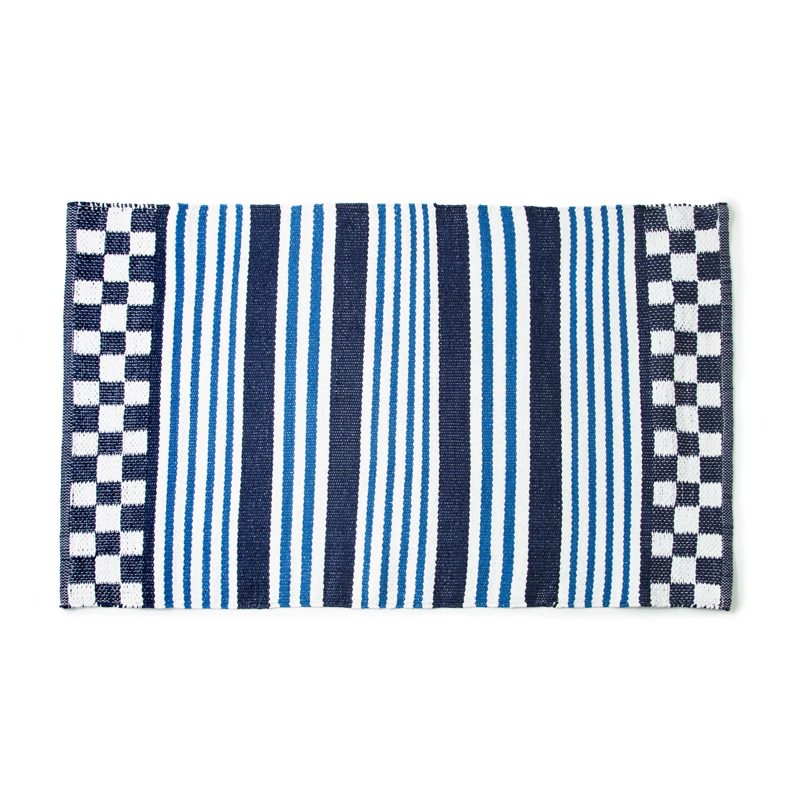 Sale MacKenzie-Childs Boathouse Outdoor Striped Rug - 2' X 3'4"
