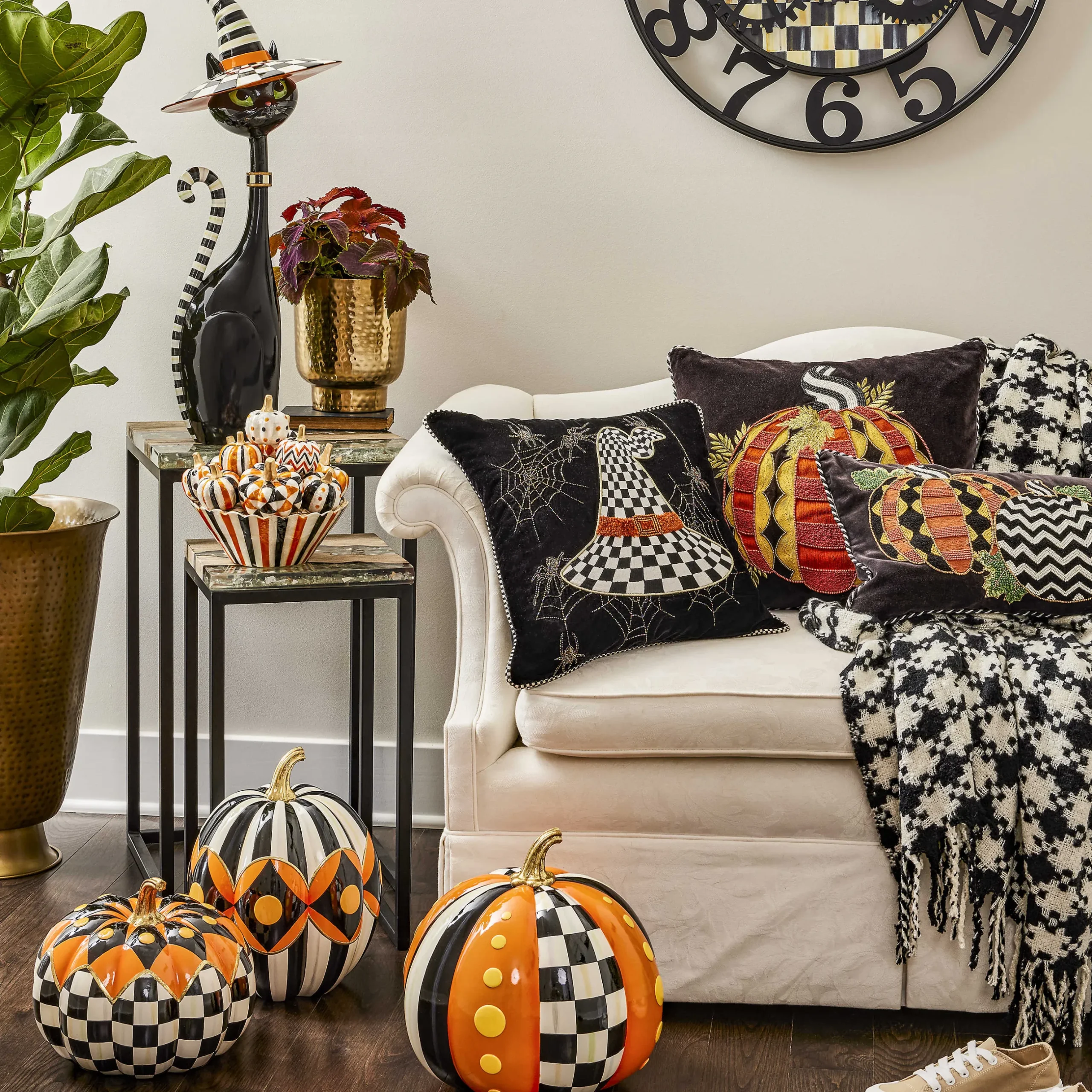 Best MacKenzie-Childs Boo Courtly Check Pumpkin