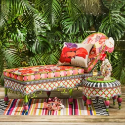 Sale MacKenzie-Childs Breezy Poppy Outdoor Chaise