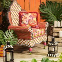 Best MacKenzie-Childs Breezy Poppy Outdoor Wing Chair
