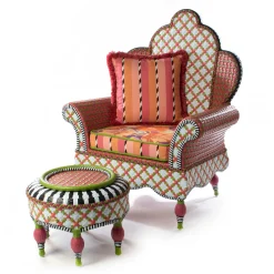 Best MacKenzie-Childs Breezy Poppy Outdoor Wing Chair