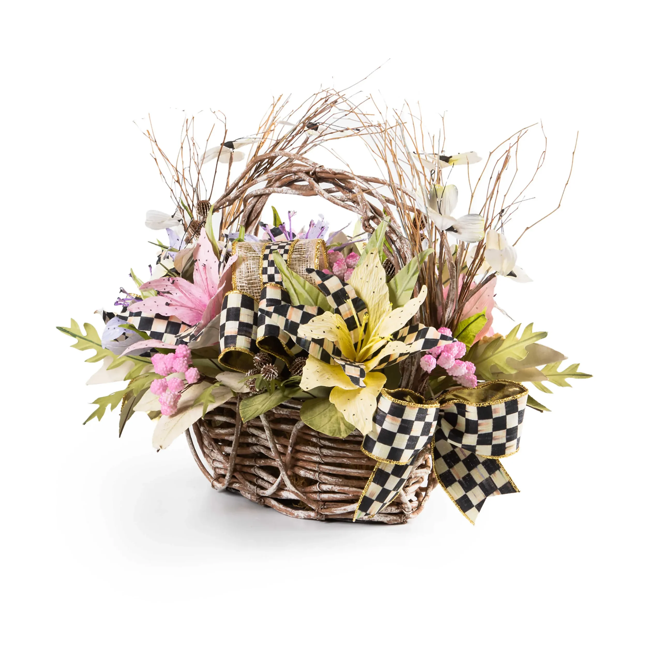 Discount MacKenzie-Childs Butterfly Garden Basket Arrangement