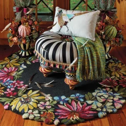 New MacKenzie-Childs Butterfly Garden Rug - 6' Round