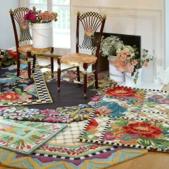 New MacKenzie-Childs Butterfly Garden Rug - 6' Round