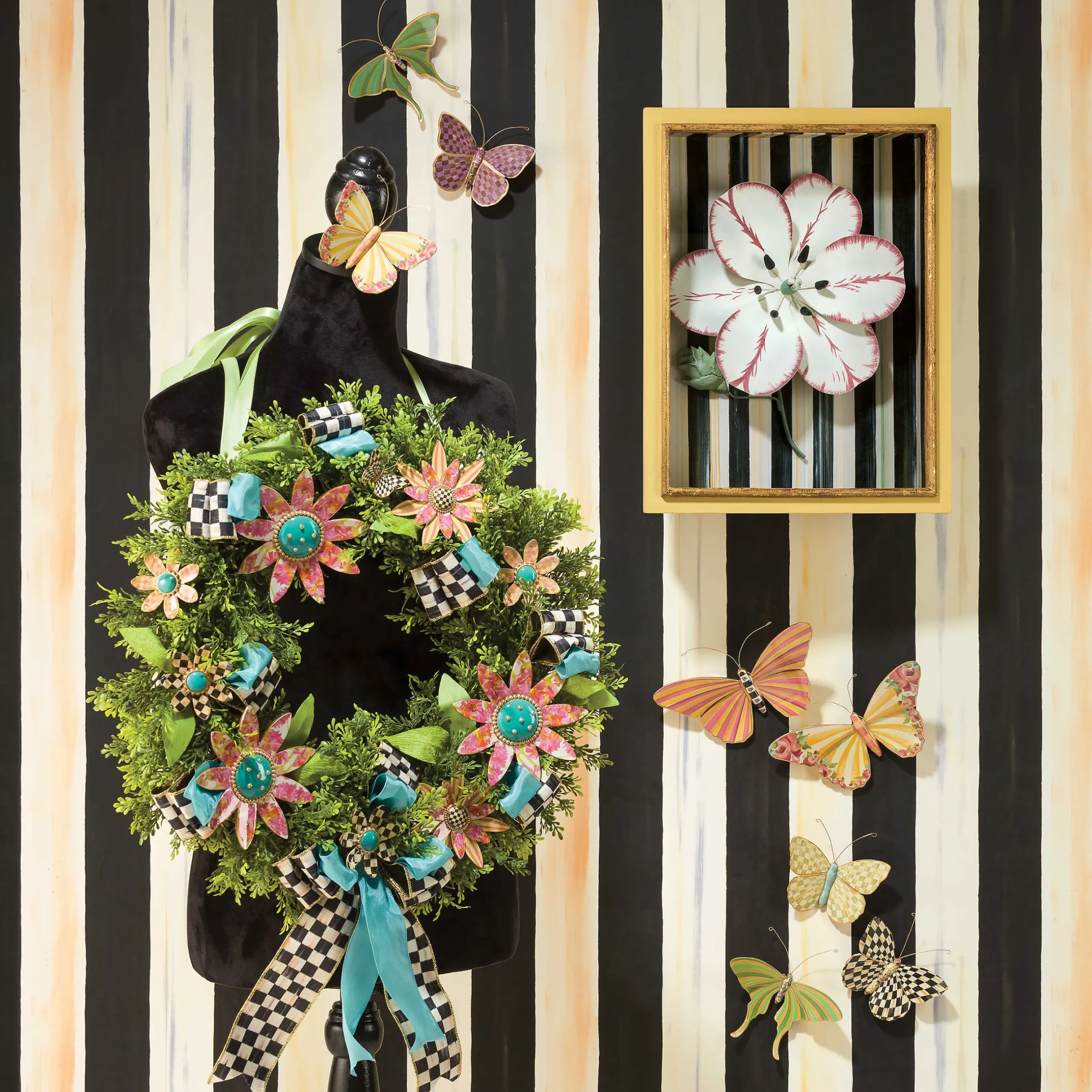 Clearance MacKenzie-Childs Butterfly Trio Wall Decor - Field