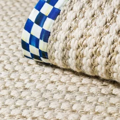 MacKenzie-Childs Cable Wool Sisal - Royal - 6' X 9' Rug