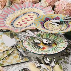 Clearance MacKenzie-Childs Check Cake Serving Set