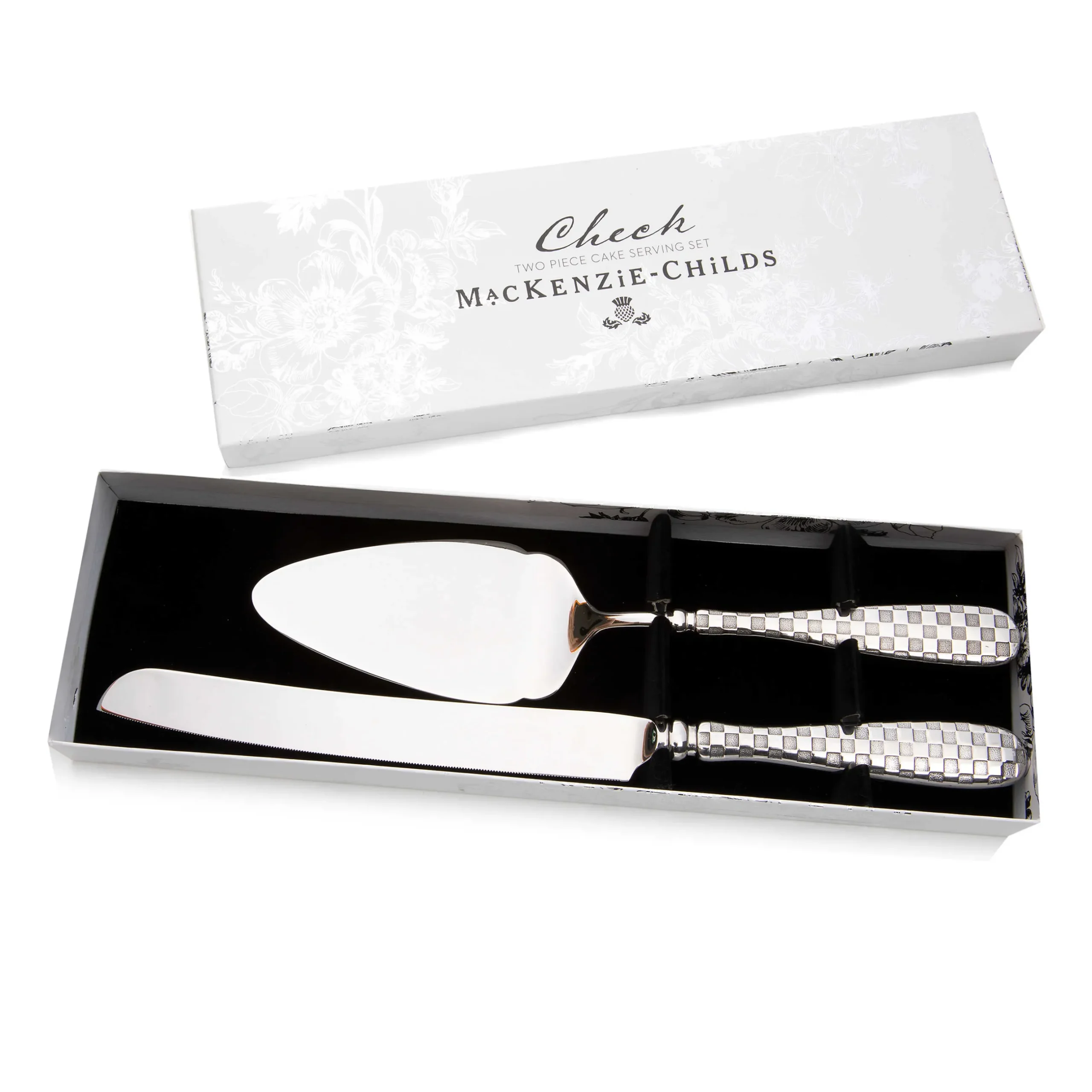 Clearance MacKenzie-Childs Check Cake Serving Set