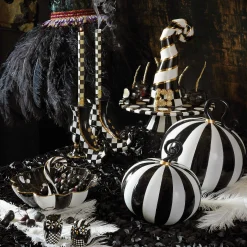 Sale MacKenzie-Childs Check Dinner Candles - Black & Ivory - Set Of 2