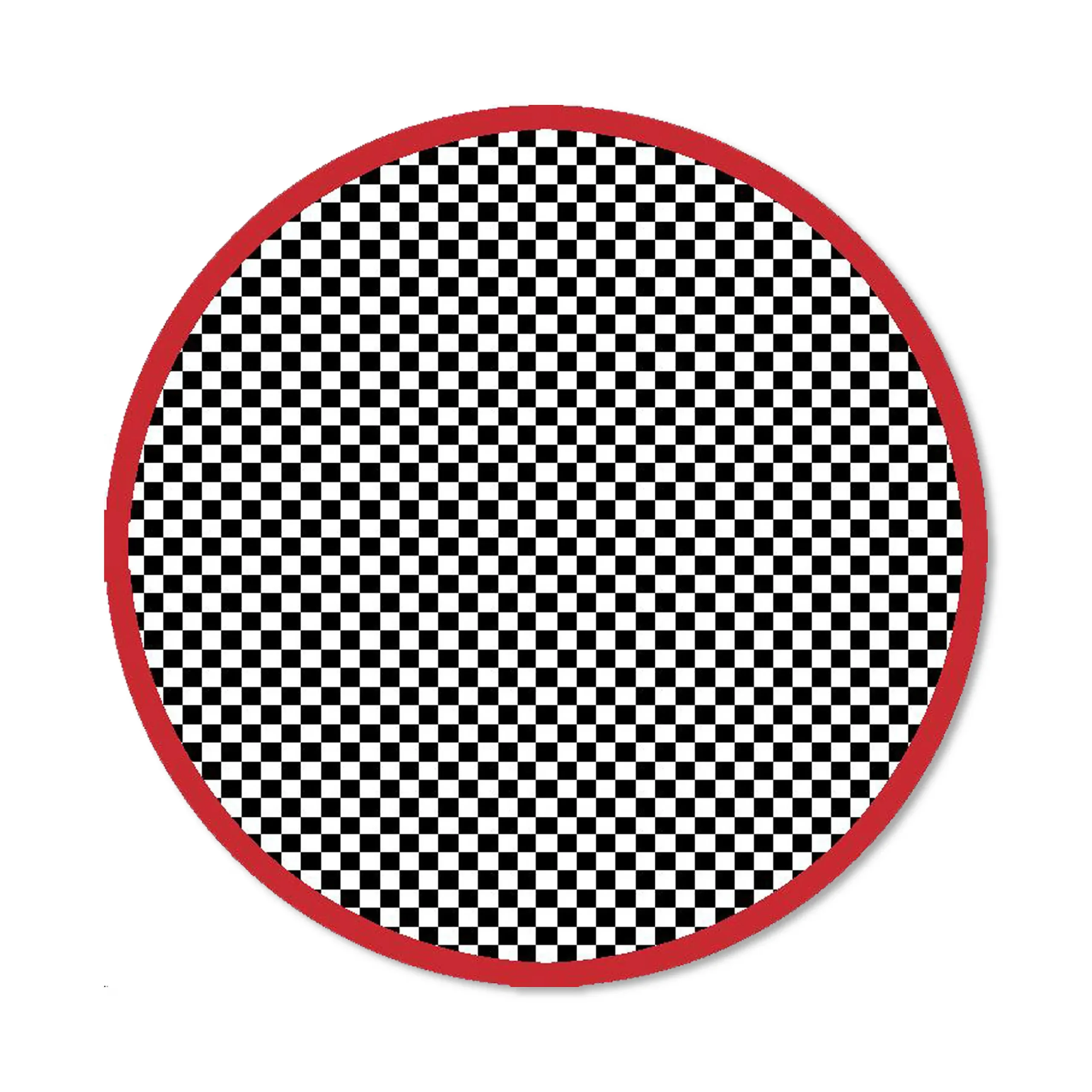 MacKenzie-Childs Check It Out Rug - 6' Round - Red