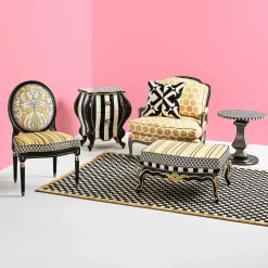 Outlet MacKenzie-Childs Check It Out Rug - 5' X 8' - Gold