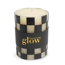 Clearance MacKenzie-Childs Check Pillar Candle - 4