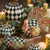 Online MacKenzie-Childs Check Pillar Candle - 6" - Gold & Ivory