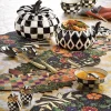 MacKenzie-Childs Check Salad Serving Set - Gold