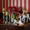 MacKenzie-Childs Christmas Tree Pillar Candle - 4" - Red & Green