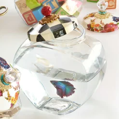 Discount MacKenzie-Childs Cookie Jar With Courtly Check Enamel Lid