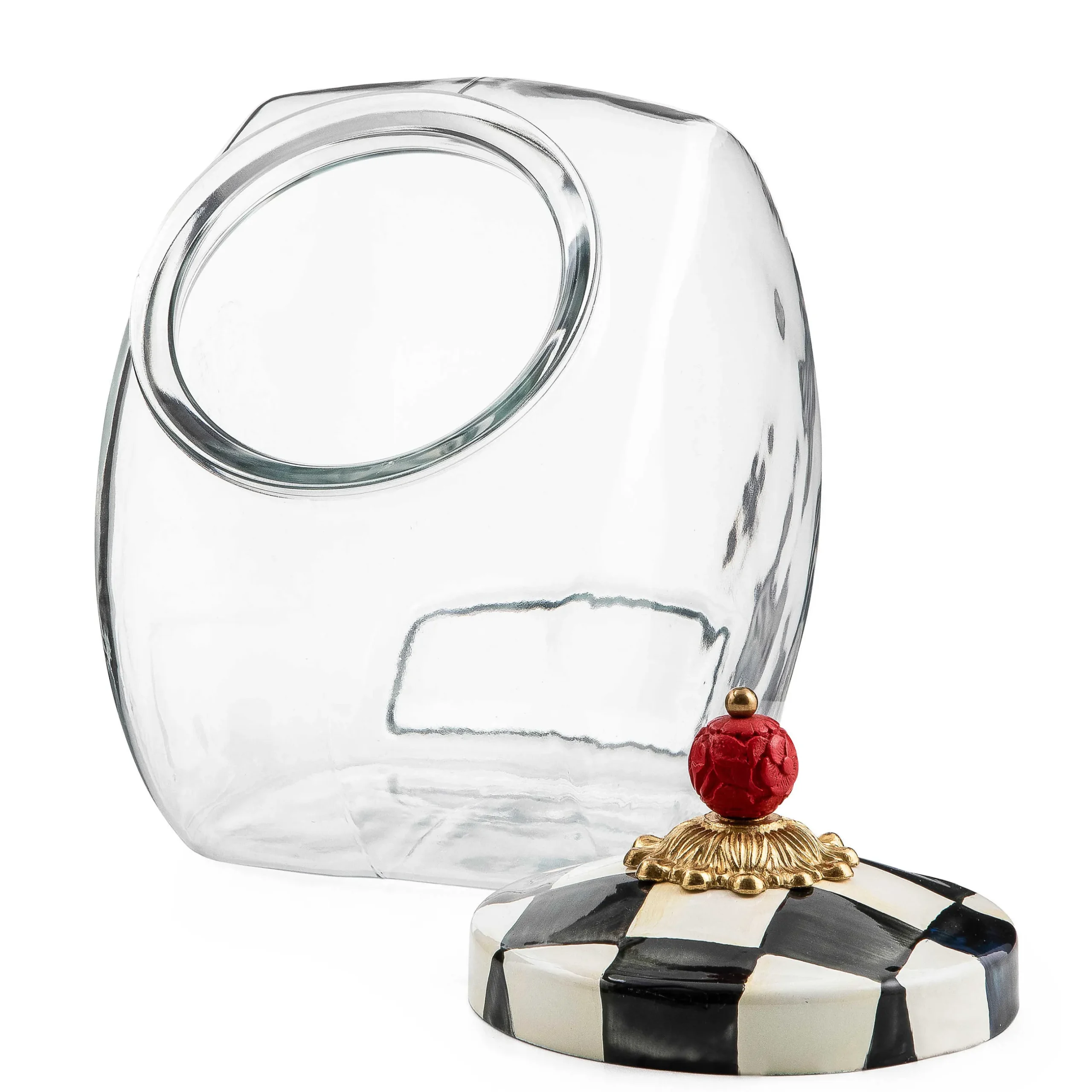 Discount MacKenzie-Childs Cookie Jar With Courtly Check Enamel Lid
