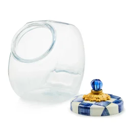 Online MacKenzie-Childs Cookie Jar With Royal Check Enamel Lid