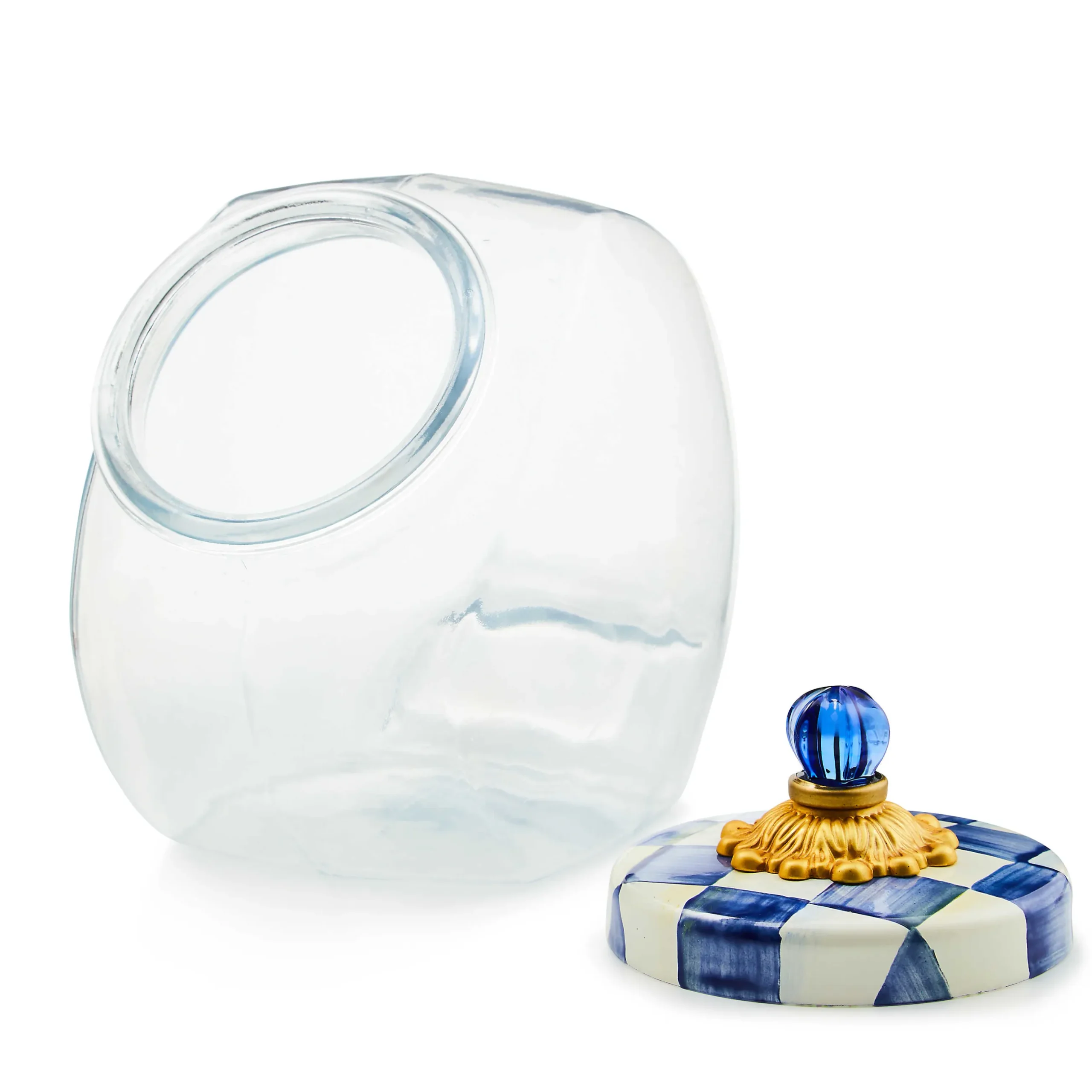 Online MacKenzie-Childs Cookie Jar With Royal Check Enamel Lid