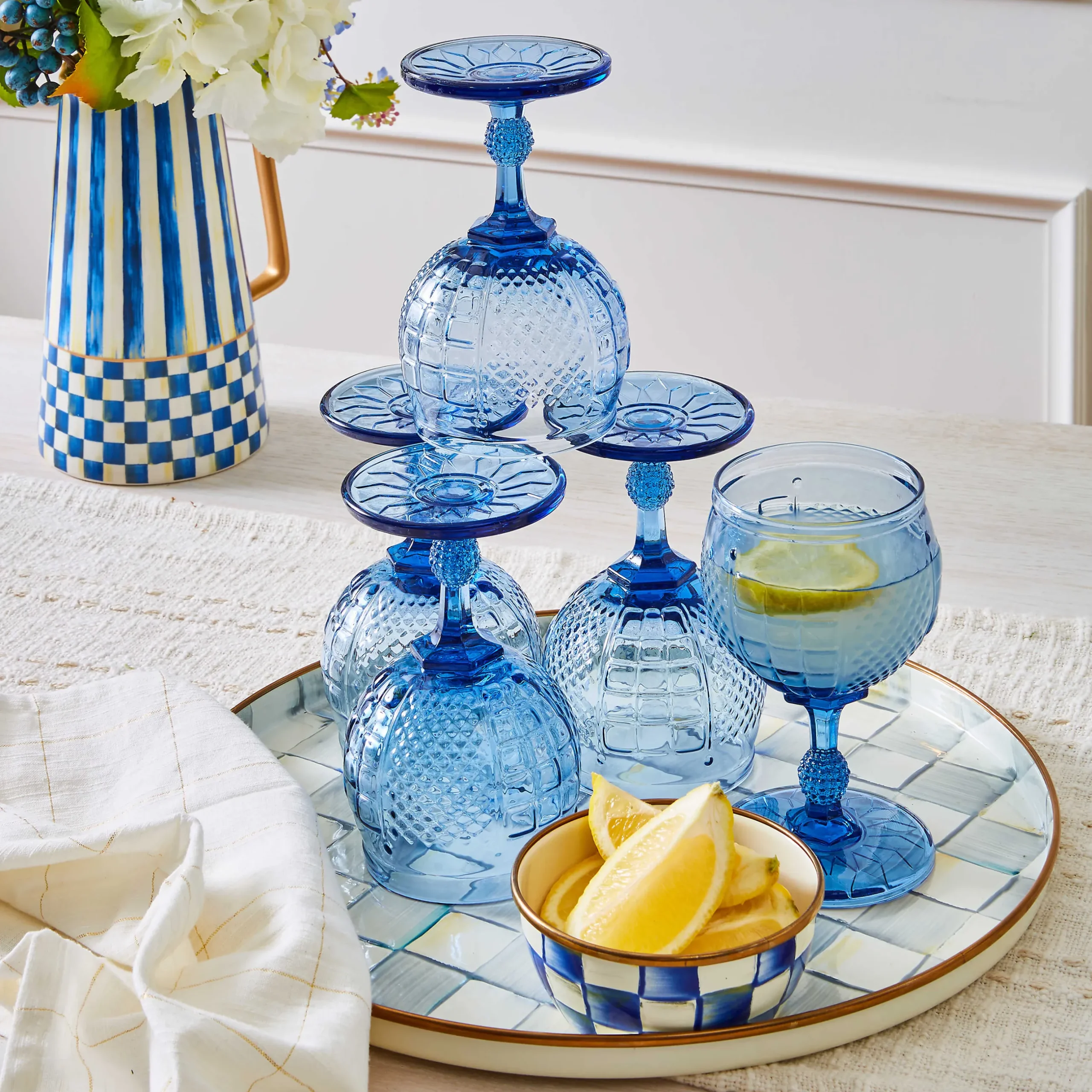 Discount MacKenzie-Childs Coquette Goblet - Blue