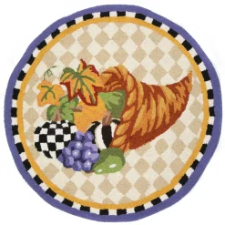 Online MacKenzie-Childs Cornucopia Rug - 3' Round