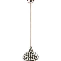 New MacKenzie-Childs Courtly Check Barn Pendant Lamp - 12