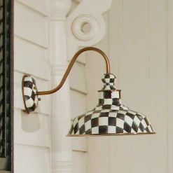 Discount MacKenzie-Childs Courtly Check Barn Sconce - 12"