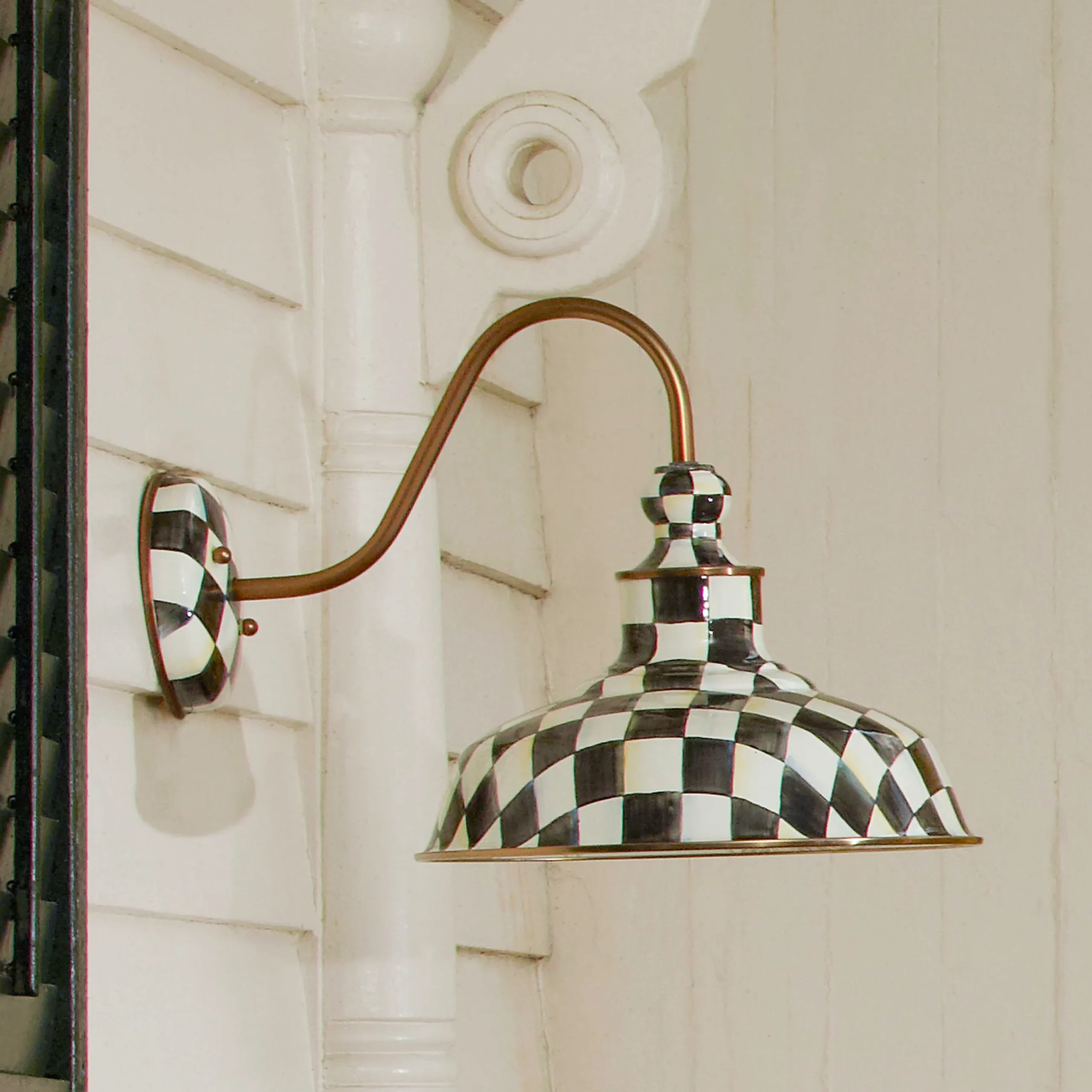 Discount MacKenzie-Childs Courtly Check Barn Sconce - 12"