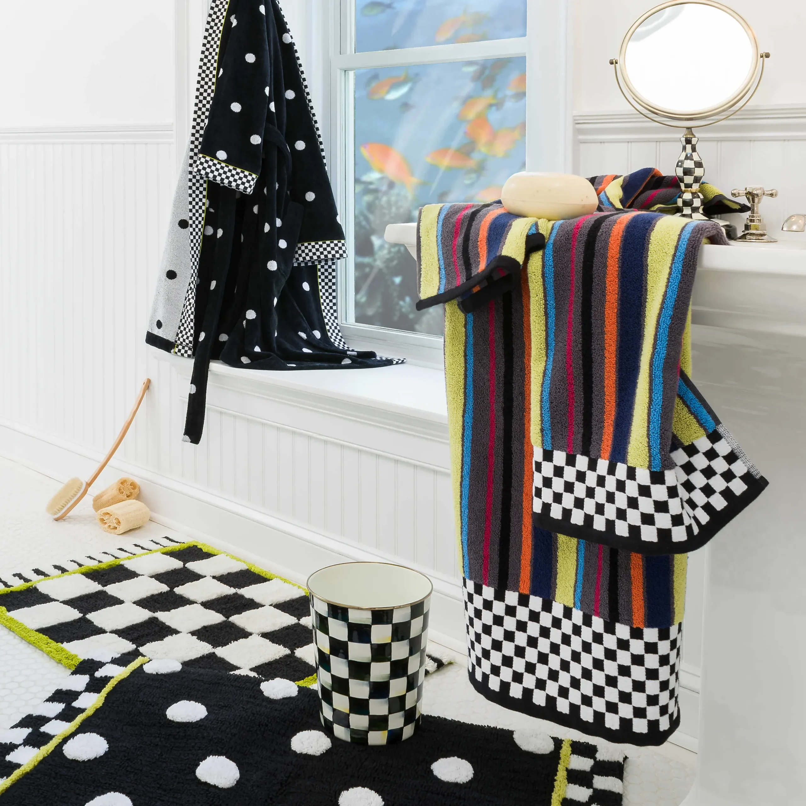Outlet MacKenzie-Childs Courtly Check Bath Rug - Standard
