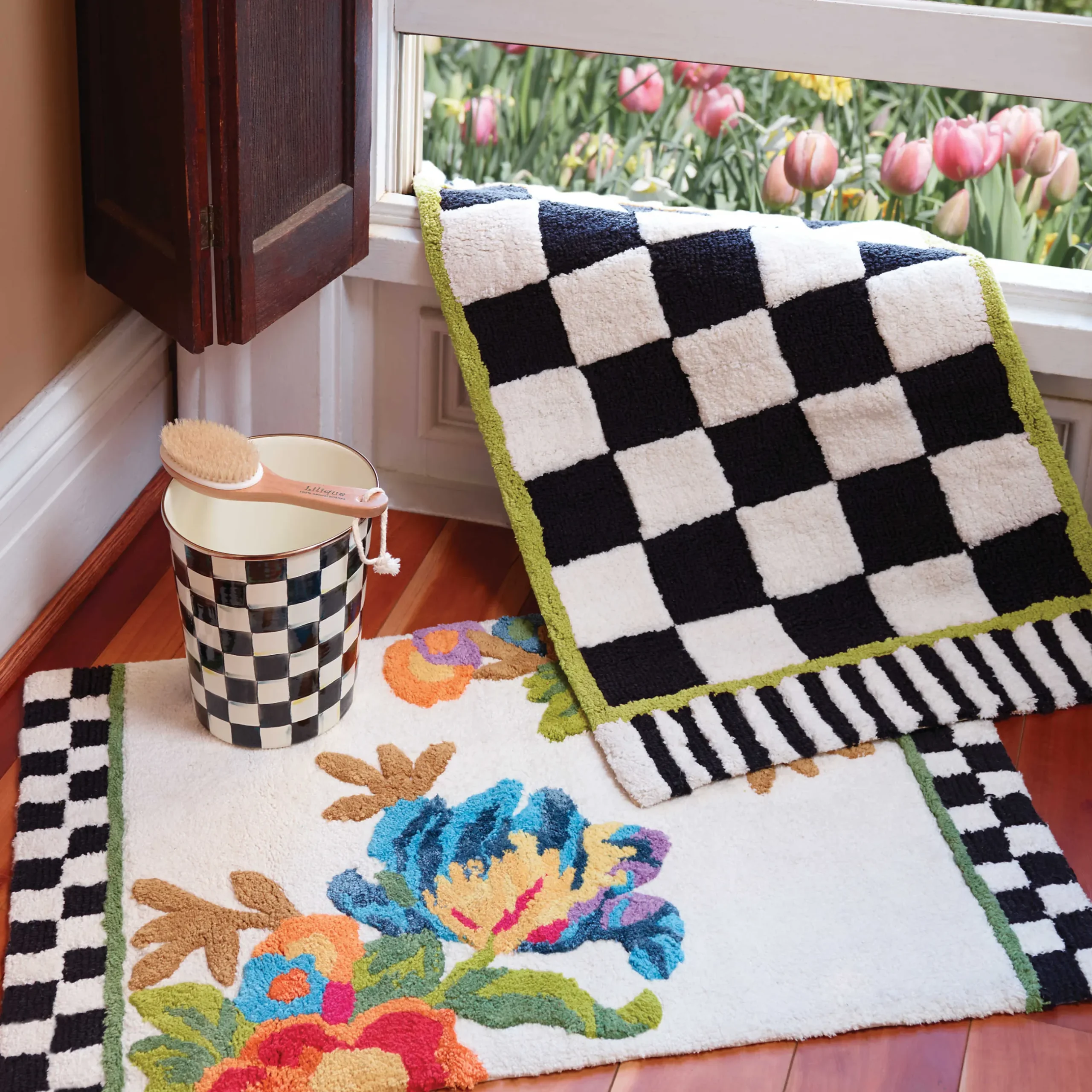 Outlet MacKenzie-Childs Courtly Check Bath Rug - Standard