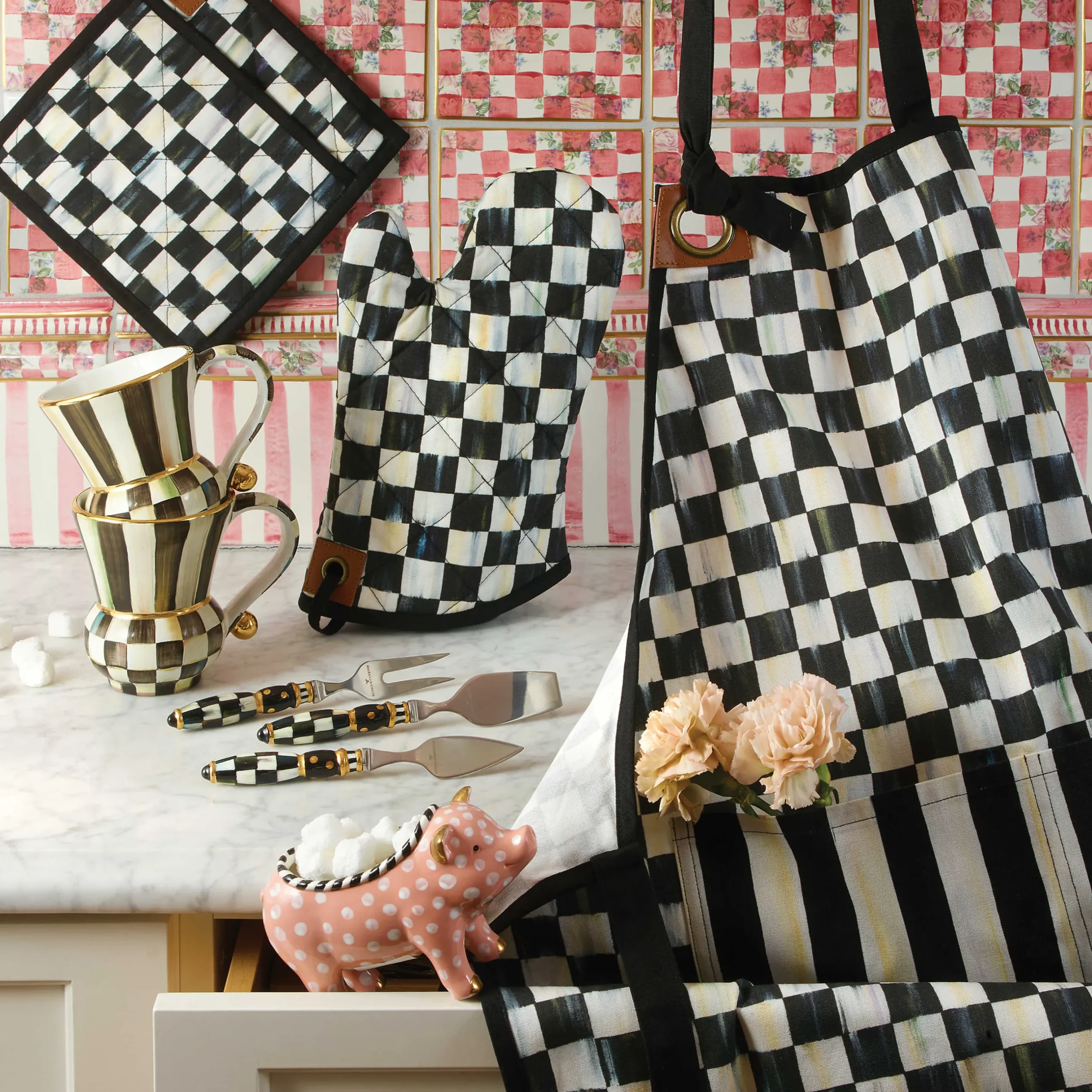 Online MacKenzie-Childs Courtly Check Bistro Apron
